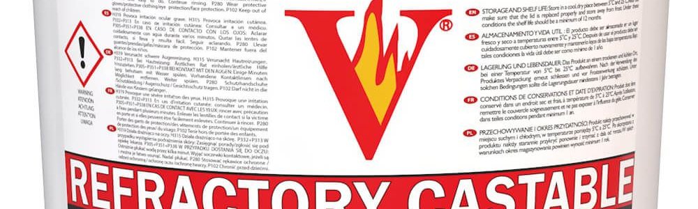 Specialised refractory concrete for furnaces and boilers